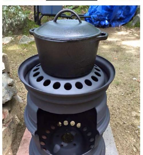 DIY Wood Stove From Tire Rims