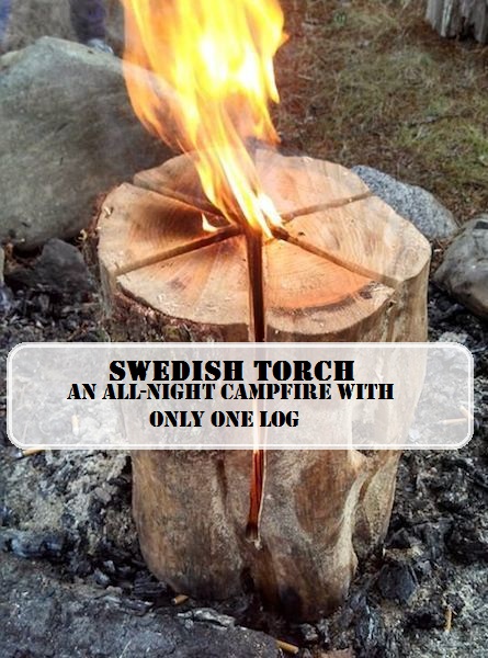  Swedish Fire - An All-Night Campfire with Only One Log 