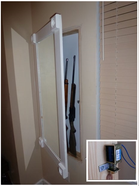  DIY Undercover in Wall Gun Cabinet With Hidden Lock