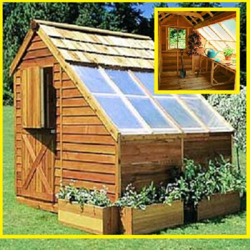 DIY Cedar 8X8 Greenhouse Kit 